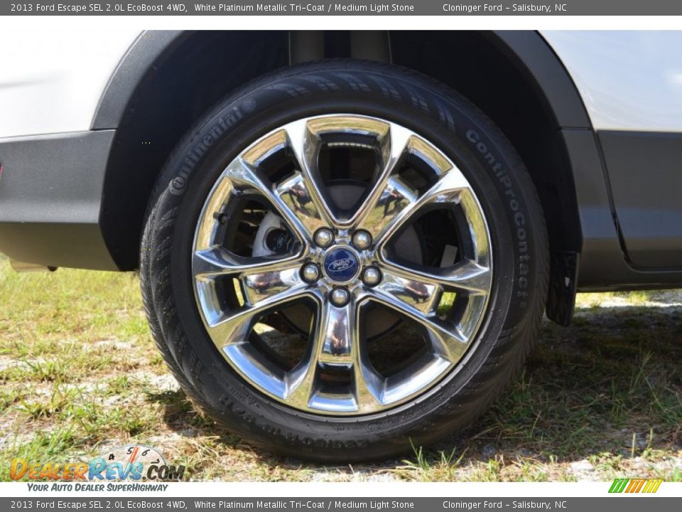 2013 Ford Escape SEL 2.0L EcoBoost 4WD White Platinum Metallic Tri-Coat / Medium Light Stone Photo #10