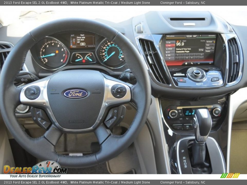 2013 Ford Escape SEL 2.0L EcoBoost 4WD White Platinum Metallic Tri-Coat / Medium Light Stone Photo #11