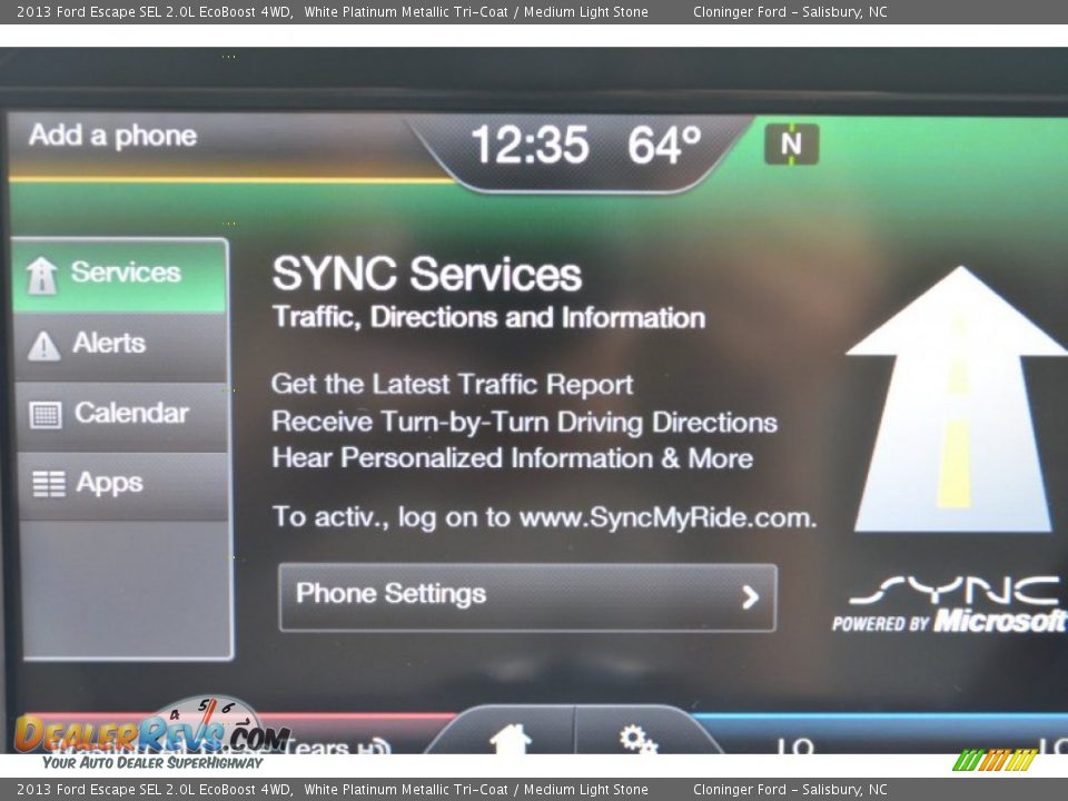 2013 Ford Escape SEL 2.0L EcoBoost 4WD White Platinum Metallic Tri-Coat / Medium Light Stone Photo #13