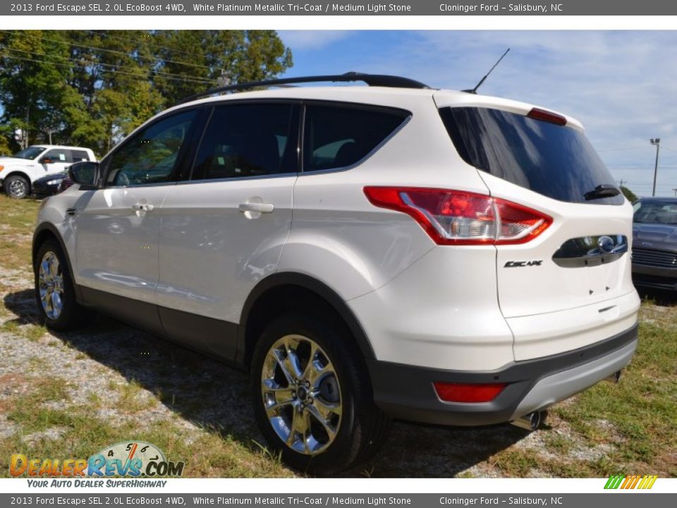 2013 Ford Escape SEL 2.0L EcoBoost 4WD White Platinum Metallic Tri-Coat / Medium Light Stone Photo #22