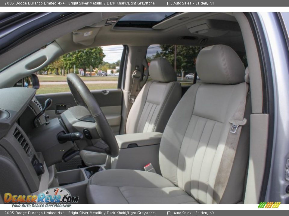 2005 Dodge Durango Limited 4x4 Bright Silver Metallic / Dark Khaki/Light Graystone Photo #12