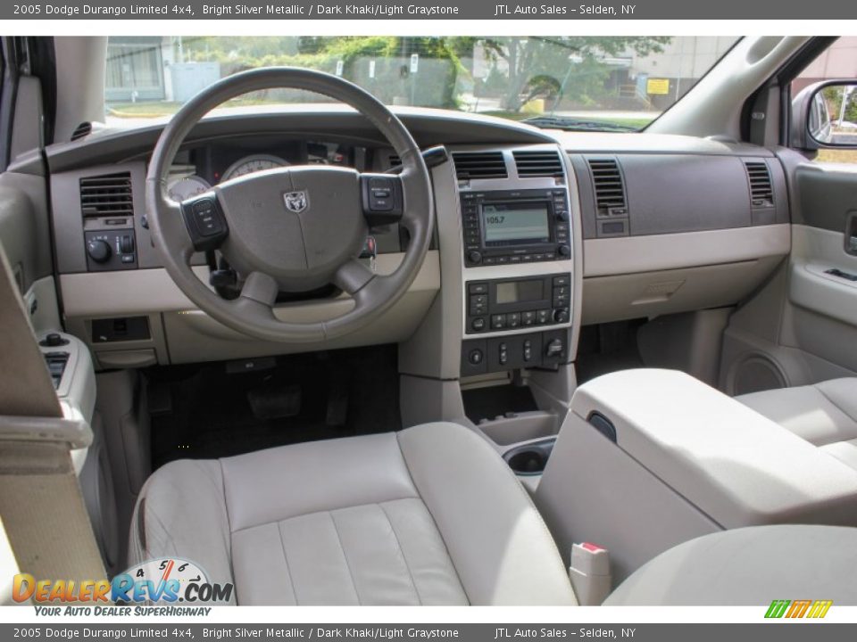 2005 Dodge Durango Limited 4x4 Bright Silver Metallic / Dark Khaki/Light Graystone Photo #17