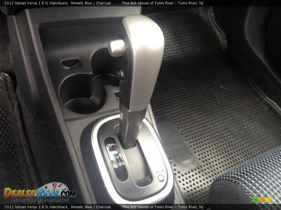 2012 Nissan Versa 1.8 SL Hatchback Metallic Blue / Charcoal Photo #13