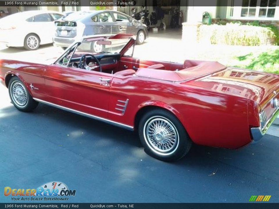 Red 1966 Ford Mustang Convertible Photo #4