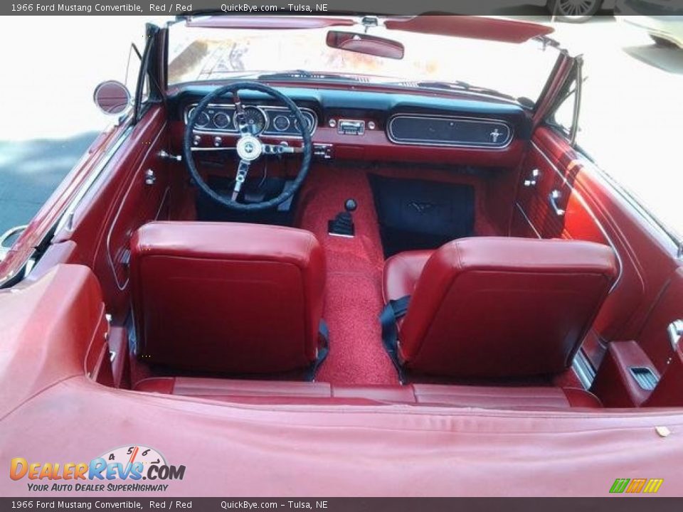 Red Interior - 1966 Ford Mustang Convertible Photo #5