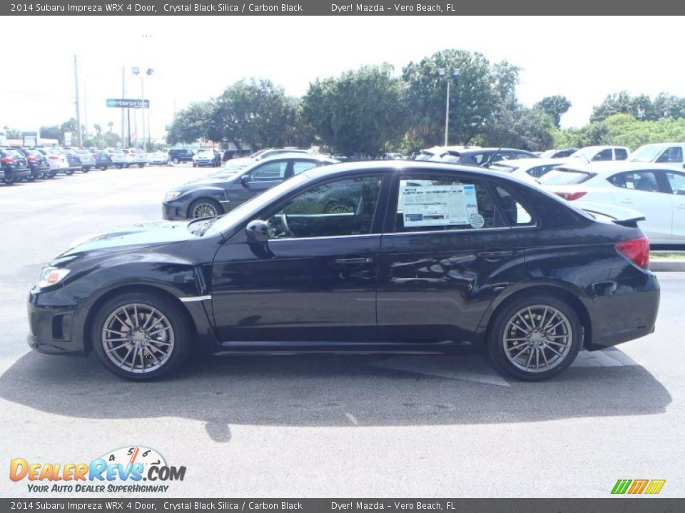 2014 Subaru Impreza WRX 4 Door Crystal Black Silica / Carbon Black Photo #4