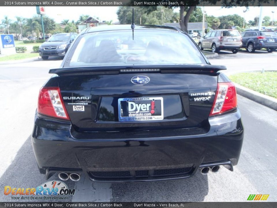 2014 Subaru Impreza WRX 4 Door Crystal Black Silica / Carbon Black Photo #6