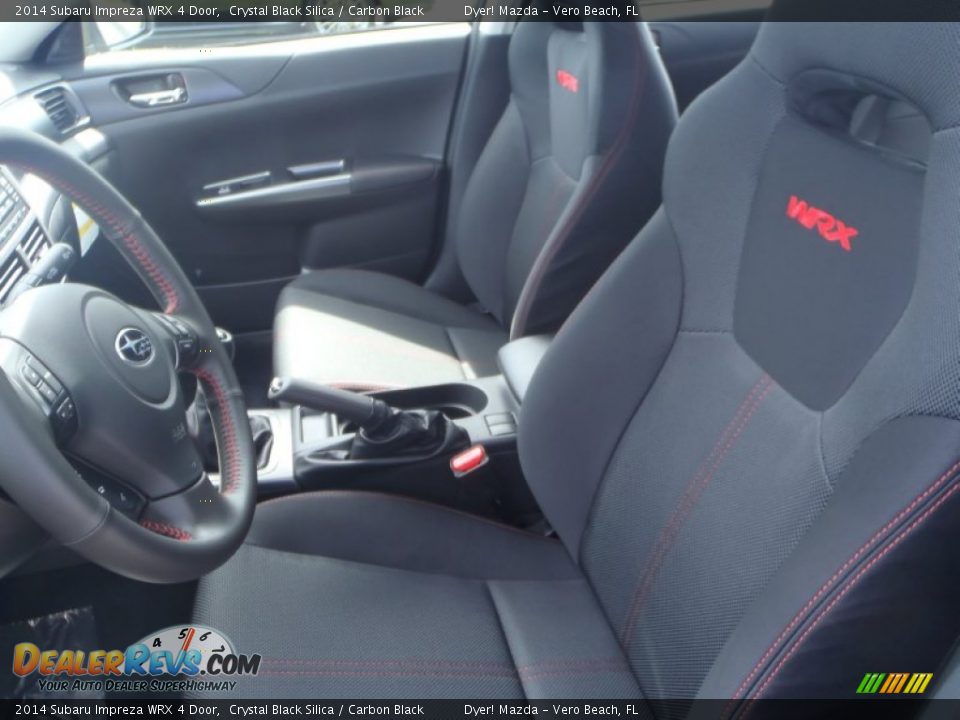 2014 Subaru Impreza WRX 4 Door Crystal Black Silica / Carbon Black Photo #10
