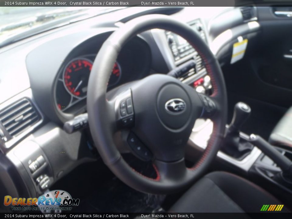 2014 Subaru Impreza WRX 4 Door Crystal Black Silica / Carbon Black Photo #11