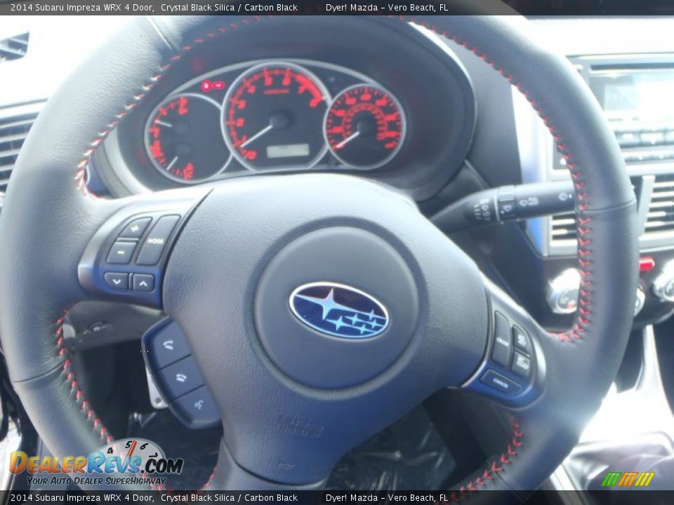 2014 Subaru Impreza WRX 4 Door Crystal Black Silica / Carbon Black Photo #12