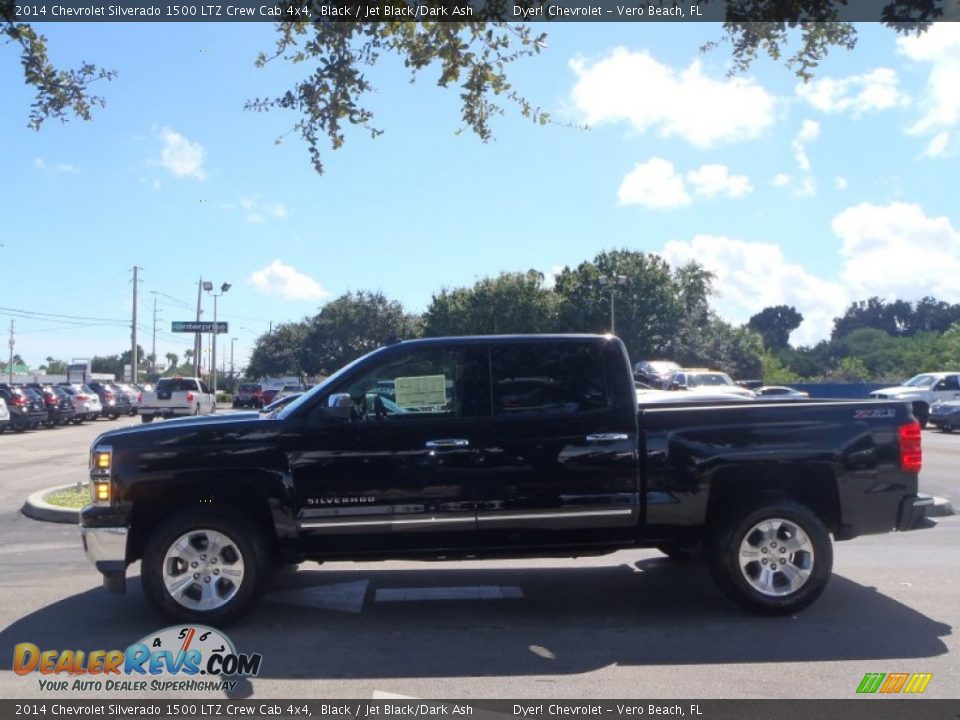 2014 Chevrolet Silverado 1500 LTZ Crew Cab 4x4 Black / Jet Black/Dark Ash Photo #6