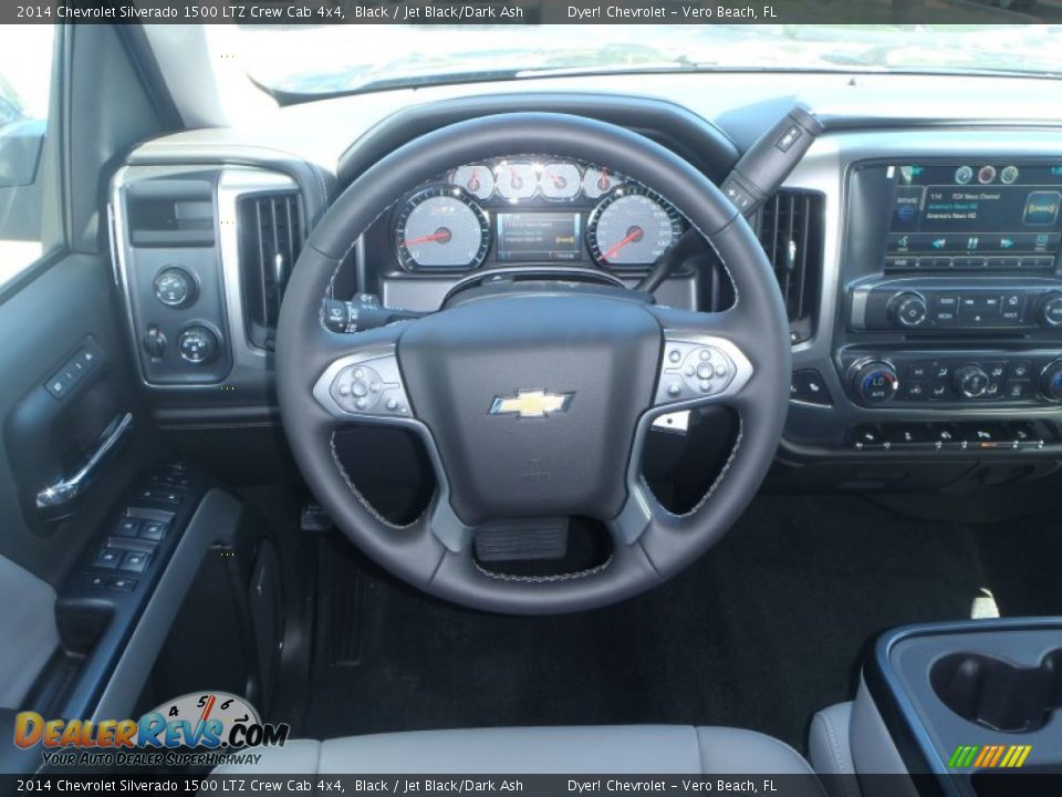 2014 Chevrolet Silverado 1500 LTZ Crew Cab 4x4 Black / Jet Black/Dark Ash Photo #14