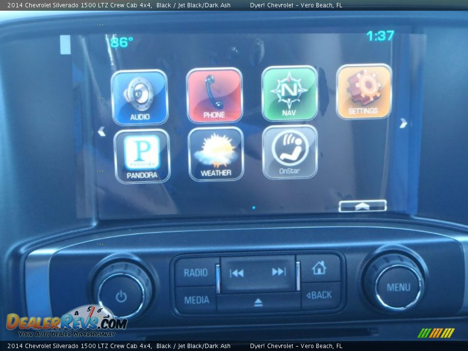 2014 Chevrolet Silverado 1500 LTZ Crew Cab 4x4 Black / Jet Black/Dark Ash Photo #23