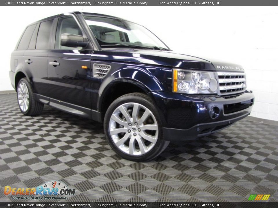 2006 Land Rover Range Rover Sport Supercharged Buckingham Blue Metallic / Ivory Photo #1