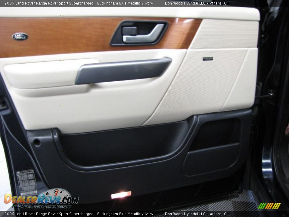2006 Land Rover Range Rover Sport Supercharged Buckingham Blue Metallic / Ivory Photo #11