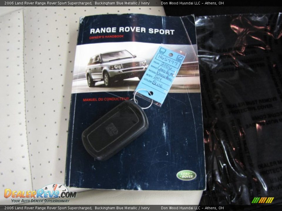 2006 Land Rover Range Rover Sport Supercharged Buckingham Blue Metallic / Ivory Photo #30