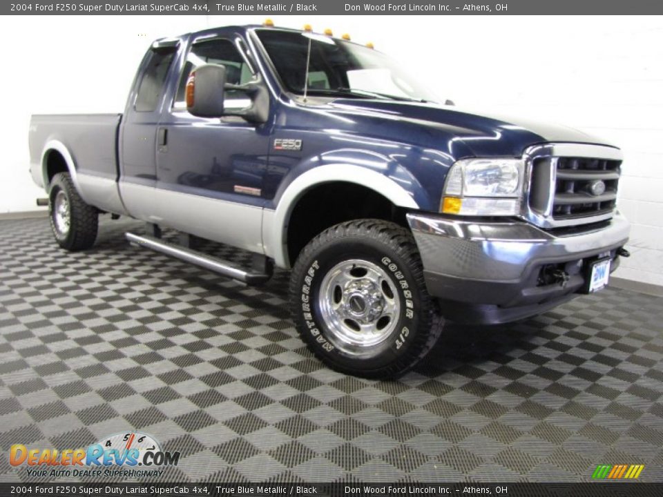 2004 Ford F250 Super Duty Lariat SuperCab 4x4 True Blue Metallic / Black Photo #1