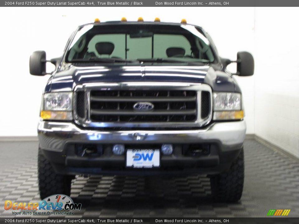 2004 Ford F250 Super Duty Lariat SuperCab 4x4 True Blue Metallic / Black Photo #2