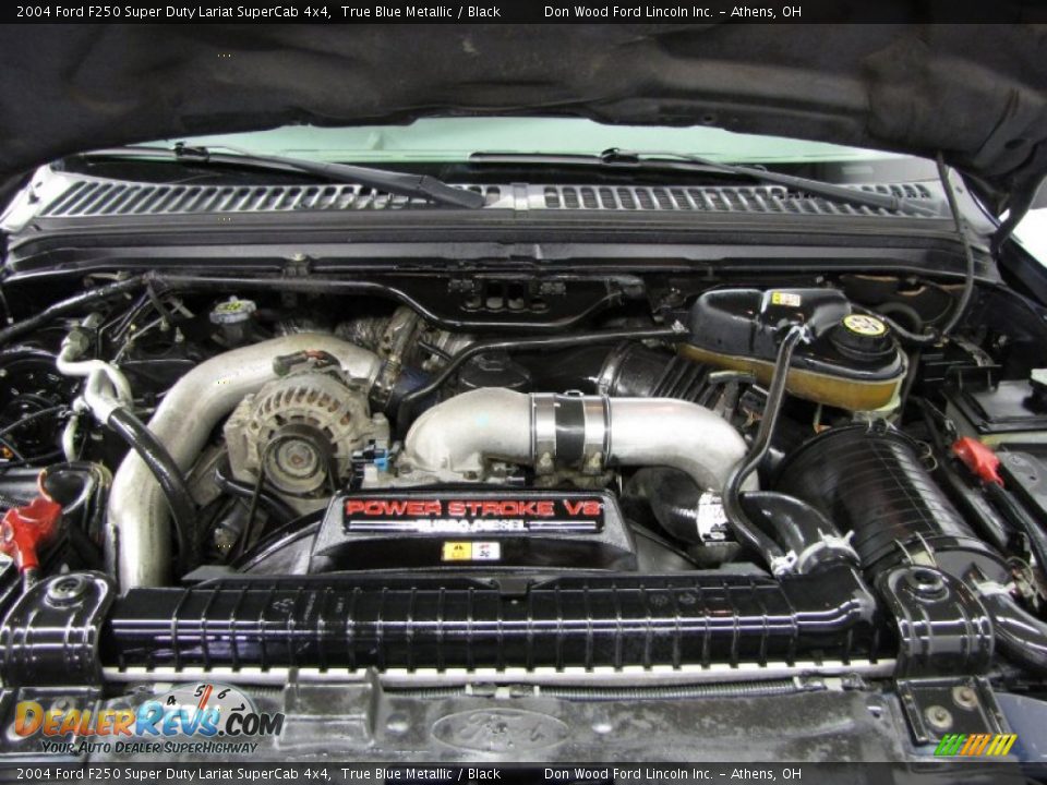 2004 Ford F250 Super Duty Lariat SuperCab 4x4 True Blue Metallic / Black Photo #6