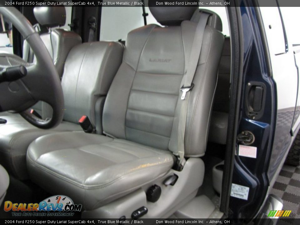 2004 Ford F250 Super Duty Lariat SuperCab 4x4 True Blue Metallic / Black Photo #7