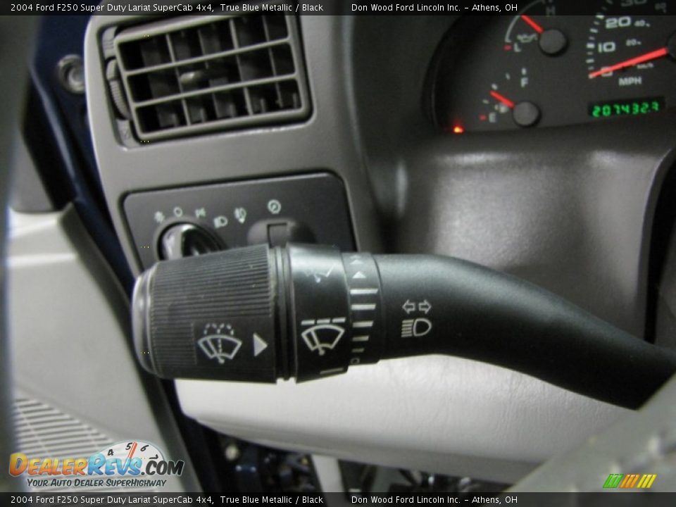 2004 Ford F250 Super Duty Lariat SuperCab 4x4 True Blue Metallic / Black Photo #15