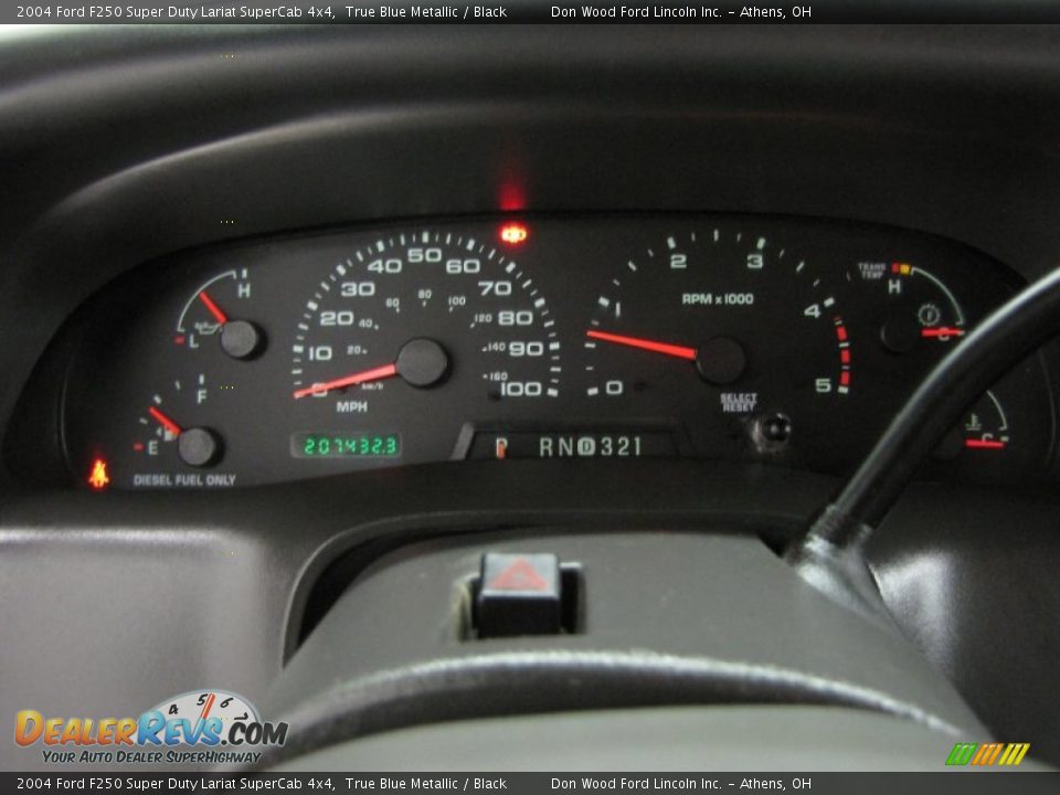 2004 Ford F250 Super Duty Lariat SuperCab 4x4 True Blue Metallic / Black Photo #17