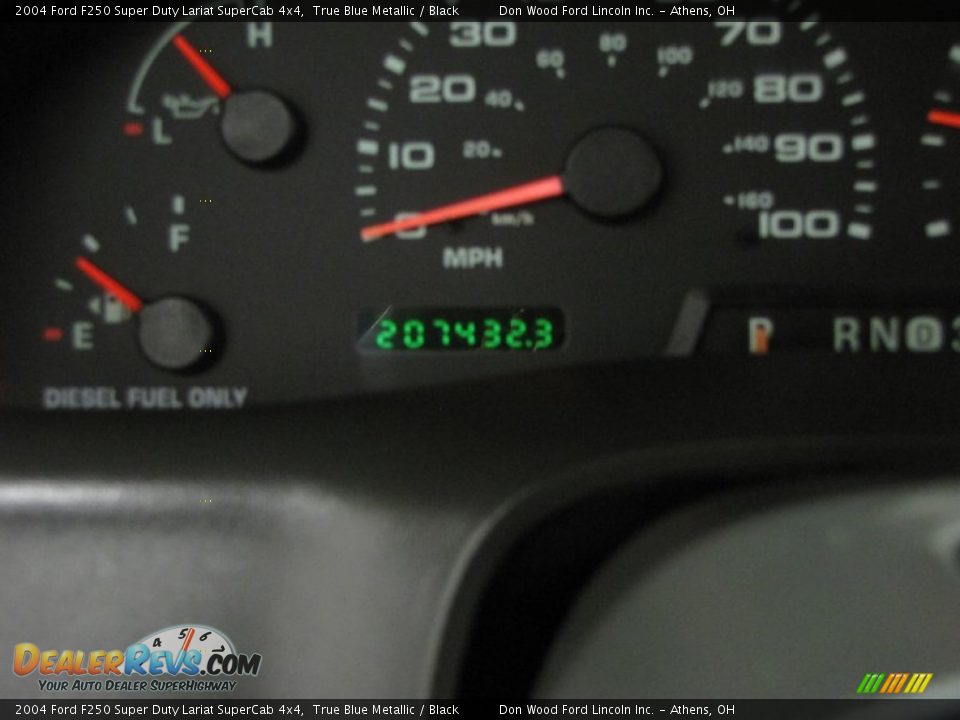 2004 Ford F250 Super Duty Lariat SuperCab 4x4 True Blue Metallic / Black Photo #18