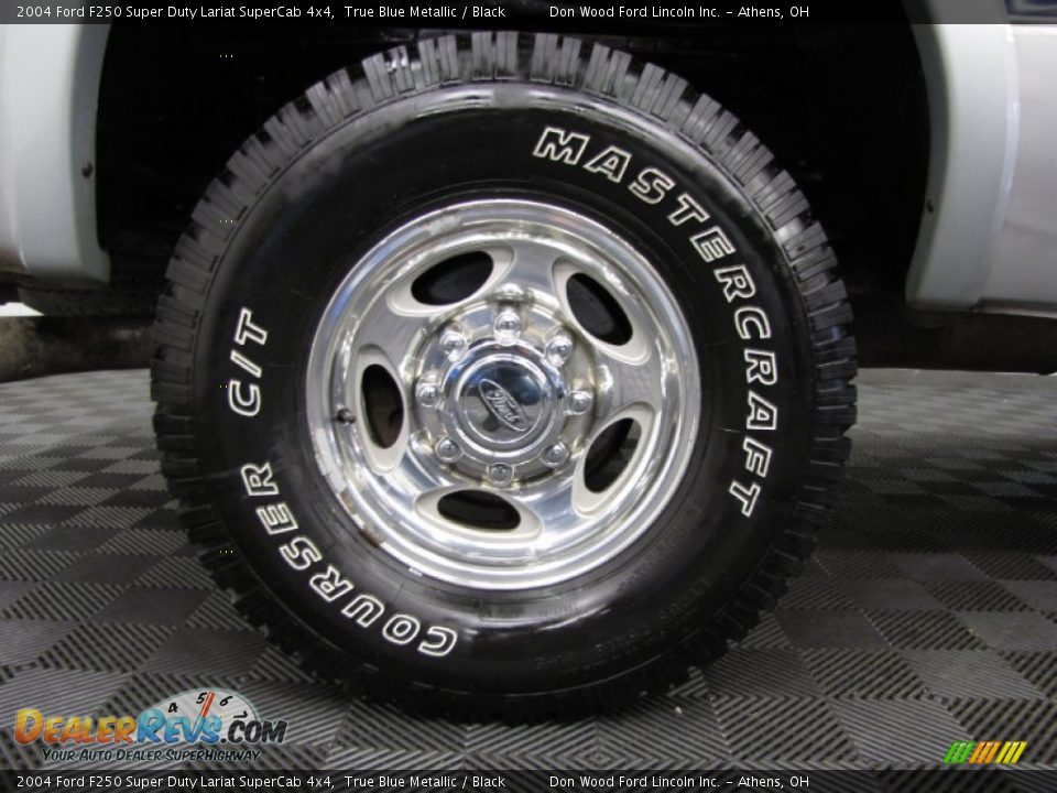 2004 Ford F250 Super Duty Lariat SuperCab 4x4 True Blue Metallic / Black Photo #28