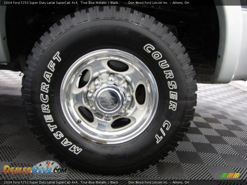 2004 Ford F250 Super Duty Lariat SuperCab 4x4 True Blue Metallic / Black Photo #29