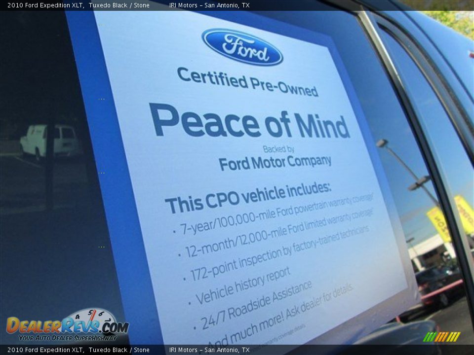 2010 Ford Expedition XLT Tuxedo Black / Stone Photo #7