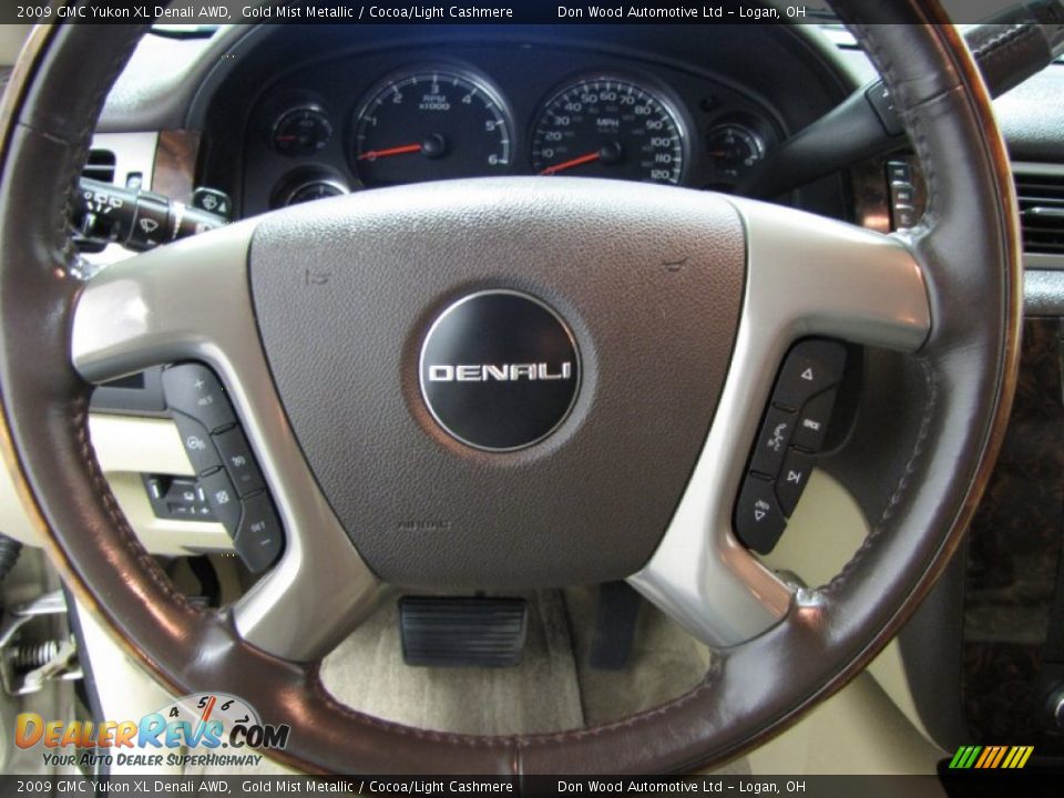 2009 GMC Yukon XL Denali AWD Gold Mist Metallic / Cocoa/Light Cashmere Photo #18