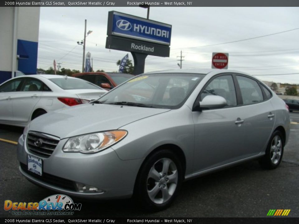 2008 Hyundai Elantra GLS Sedan QuickSilver Metallic / Gray Photo #1