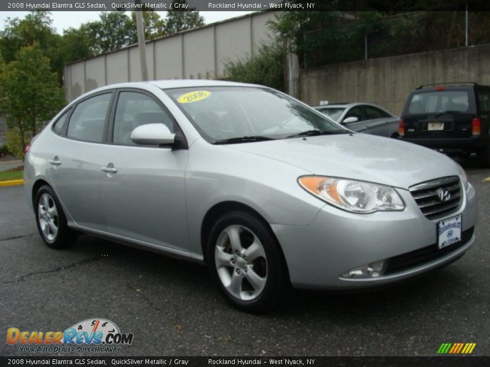 2008 Hyundai Elantra GLS Sedan QuickSilver Metallic / Gray Photo #3