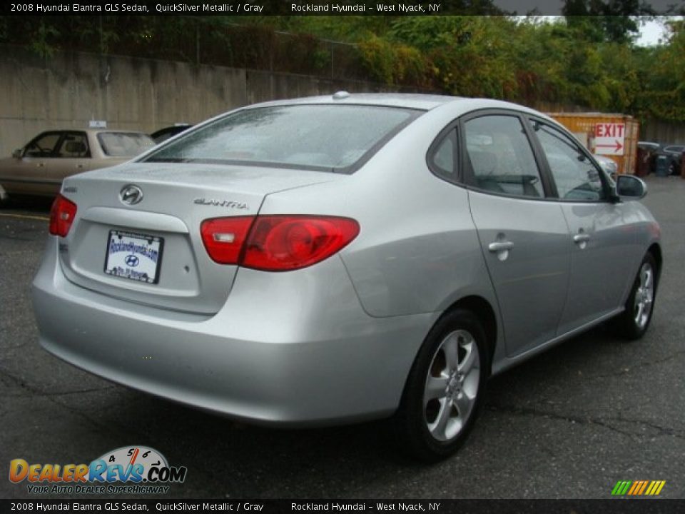 2008 Hyundai Elantra GLS Sedan QuickSilver Metallic / Gray Photo #4