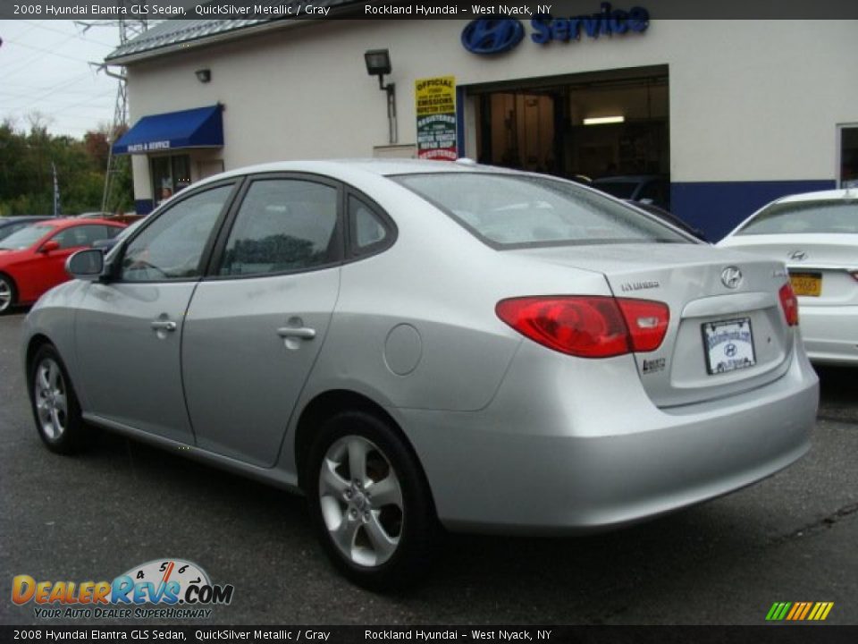 2008 Hyundai Elantra GLS Sedan QuickSilver Metallic / Gray Photo #6