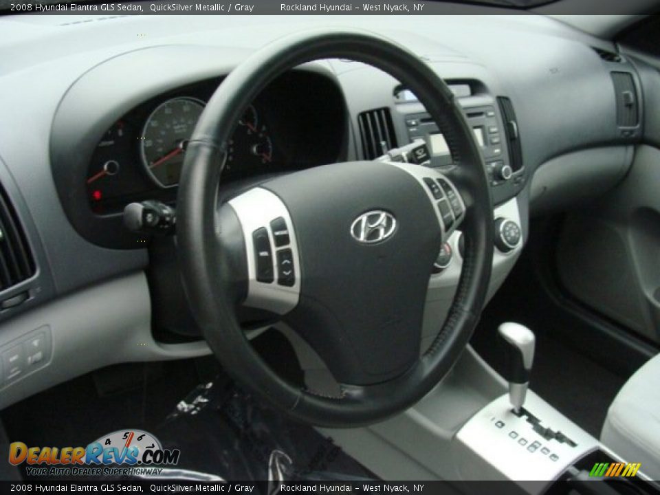 2008 Hyundai Elantra GLS Sedan QuickSilver Metallic / Gray Photo #9