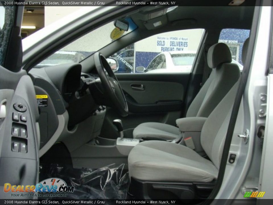 2008 Hyundai Elantra GLS Sedan QuickSilver Metallic / Gray Photo #10