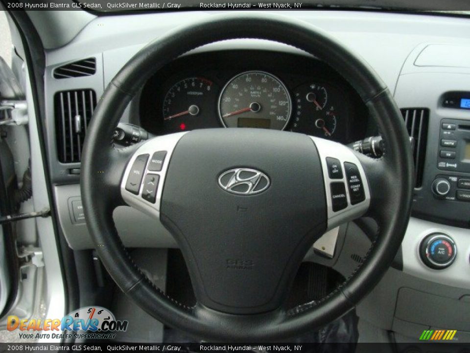 2008 Hyundai Elantra GLS Sedan QuickSilver Metallic / Gray Photo #12