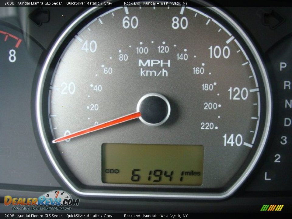 2008 Hyundai Elantra GLS Sedan QuickSilver Metallic / Gray Photo #16