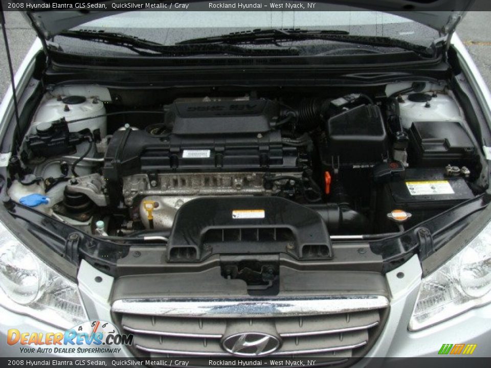 2008 Hyundai Elantra GLS Sedan QuickSilver Metallic / Gray Photo #29