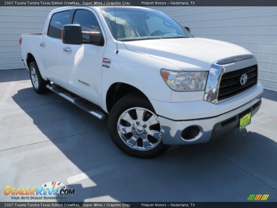 2007 Toyota Tundra Texas Edition CrewMax Super White / Graphite Gray Photo #1