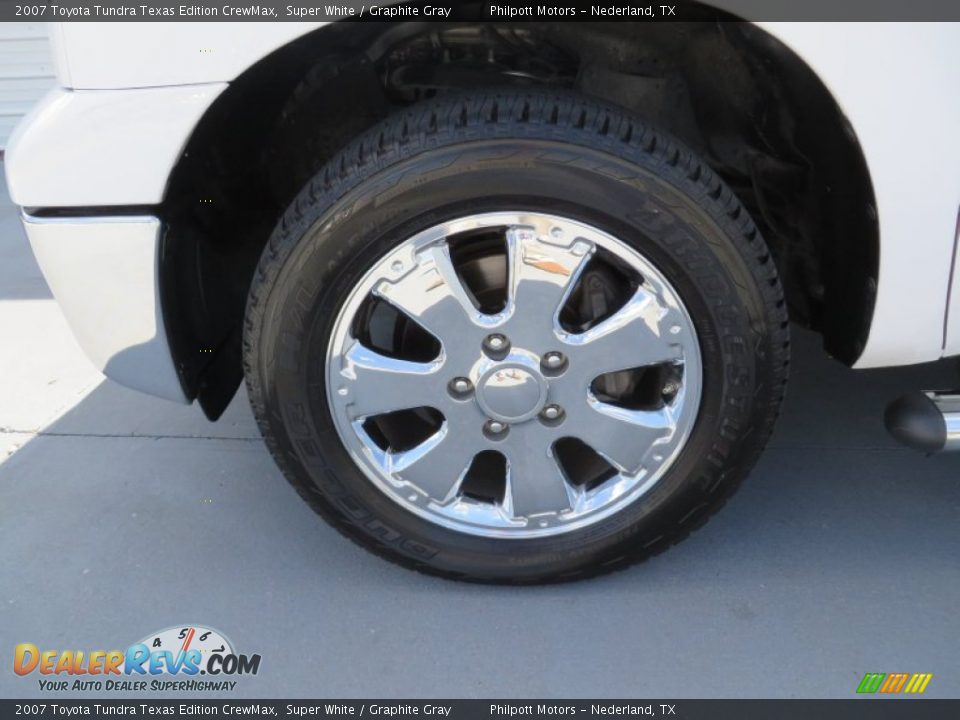 2007 Toyota Tundra Texas Edition CrewMax Super White / Graphite Gray Photo #12