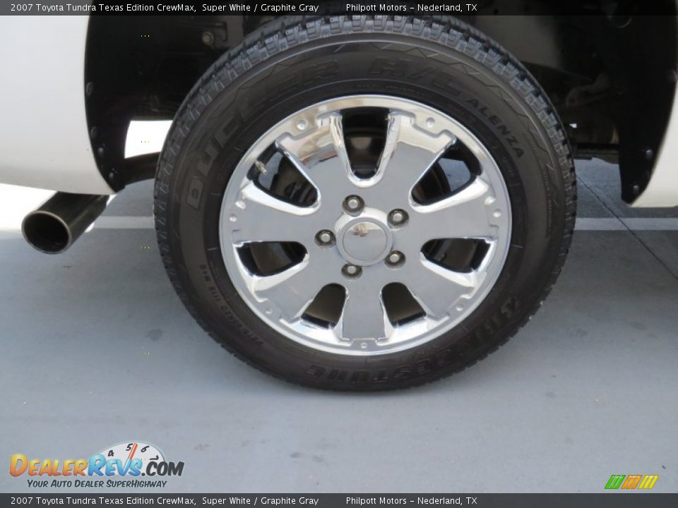 2007 Toyota Tundra Texas Edition CrewMax Super White / Graphite Gray Photo #14