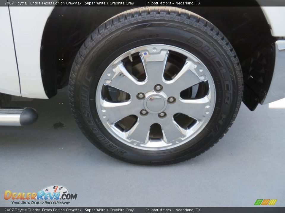 2007 Toyota Tundra Texas Edition CrewMax Super White / Graphite Gray Photo #15