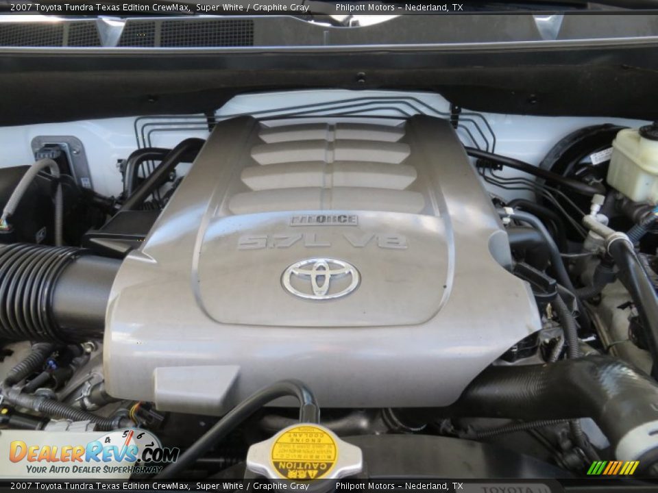 2007 Toyota Tundra Texas Edition CrewMax Super White / Graphite Gray Photo #26