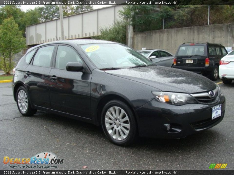 2011 Subaru Impreza 2.5i Premium Wagon Dark Gray Metallic / Carbon Black Photo #3