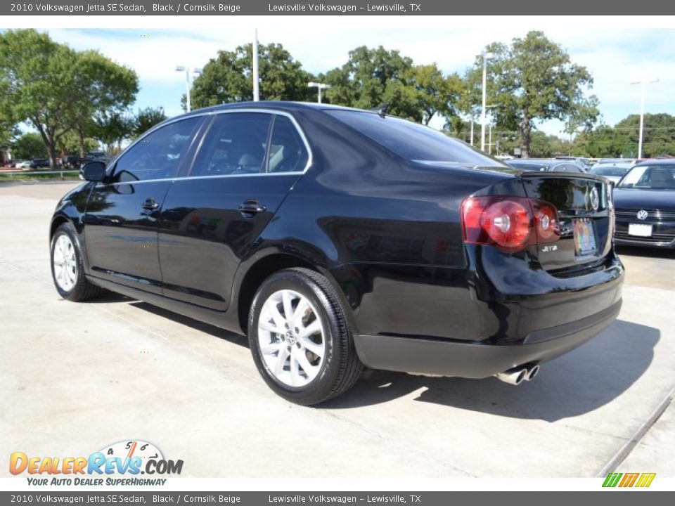 2010 Volkswagen Jetta SE Sedan Black / Cornsilk Beige Photo #3
