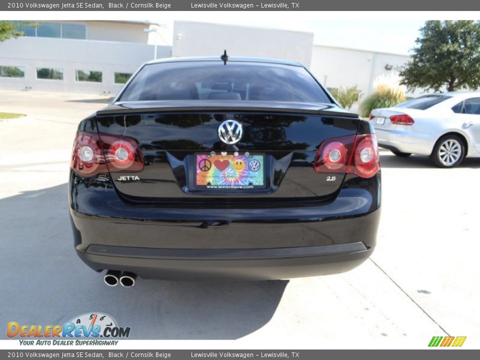 2010 Volkswagen Jetta SE Sedan Black / Cornsilk Beige Photo #4