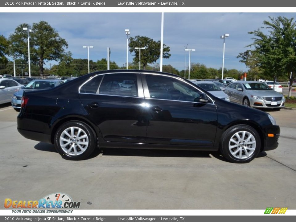 2010 Volkswagen Jetta SE Sedan Black / Cornsilk Beige Photo #6