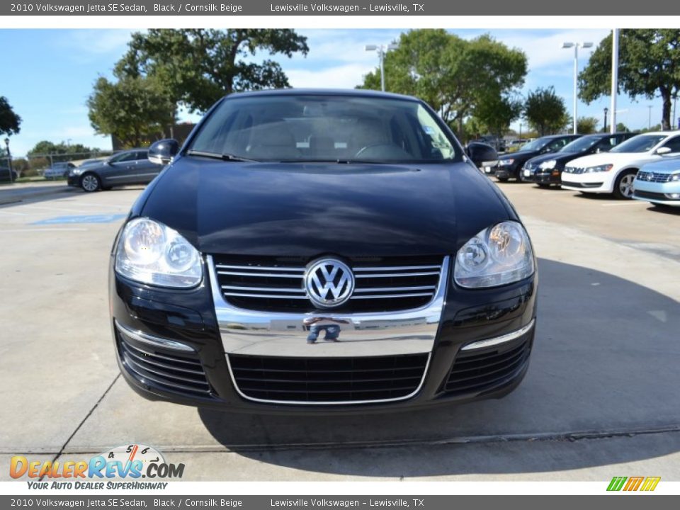 2010 Volkswagen Jetta SE Sedan Black / Cornsilk Beige Photo #8